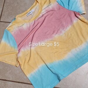 Love J Tie-Dye Shirt - Pink, Yellow, and Blue